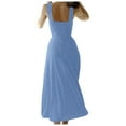 thumbnail image 4 of Sentmoon Robe de Retour à la Maison Mode Sans Manches à Encolure Carrée Robe Femme 2026 Été Coupe Ajustée Robes d'Été pour Femmes pour le Travail et le Bureau Bleu Pâle TTG, 4 of 7
