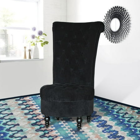 Homcom Tufted High Back Velvet Accent Chair Com