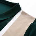 thumbnail image 3 of TSADFHJI Short Sleeve Dress Shirts for Men Slim Fit Fall Men's Spring and Summer Contrast Color Thread Single- Lapel Cardigan Knitted Short-Sleeved Top Xxl Green, 3 of 7