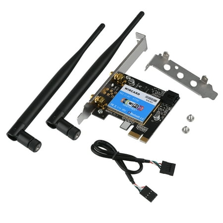 PCIE Network Card 433Mbps Dual Band 2.4G/5G + Bluetooth 4.0 Bluetooth Network Card for Desktop, PCIE Expansion Card, PCI Express Wireless