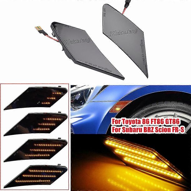 2x LED Dynamic Turn Signal car light For Toyota 86 FT86 GT86 Side Marker Indicator Sequential Lamp For Scion FR-S For Subaru BRZ