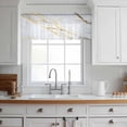 thumbnail image 3 of Marble White Gold Valance Curtains for Kitchen/Living Room/Bathroom/Bedroom Window, Rod Pocket Small Topper Half Short Window Curtains Voile Sheer Scarf, Modern Marbles Geometric 60"x18", 3 of 8