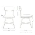 thumbnail image 5 of CHITA Modern Swivel Dining Chairs Set of 2, Faux Leather Upholstered Dining Kitchen Chairs with Metal Legs, Beige, 5 of 10