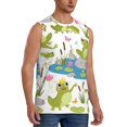 thumbnail image 2 of KLL Cartoon Frogs Print Workout Tank Tops Gym Sleeveless Fitness Muscle Tee-3X-Large, 2 of 7