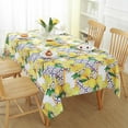 thumbnail image 6 of SASTYBALE Summer Lemon Tablecloth Rectangle, Stain Resistant Lemon Table Cloth Geometric Vintage Pattern, Washable Polyester Outdoor Table Cover for Party Picnic Dinner Decor (Rectangle, 60" x 102"), 6 of 7