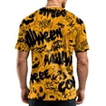 thumbnail image 7 of BRANROY Soft Mens Halloween Crewneck T-Shirt - Lightweight Breathable Short Sleeve, Mens Summer Shirts for Everyday, Shirts for Men Funny Print Party,Yellow,2XL, 7 of 7