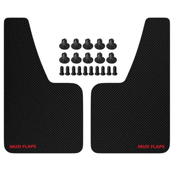 A-Premium 2 Pcs Black Universal Splash Guards Mud Flaps Mudflaps Mudguard Fender Flares for Car Sedan Coupe with Hardware Front and Rear Fits select: 2012-2016 HONDA CIVIC LX, 2009-2018 FORD FOCUS SE