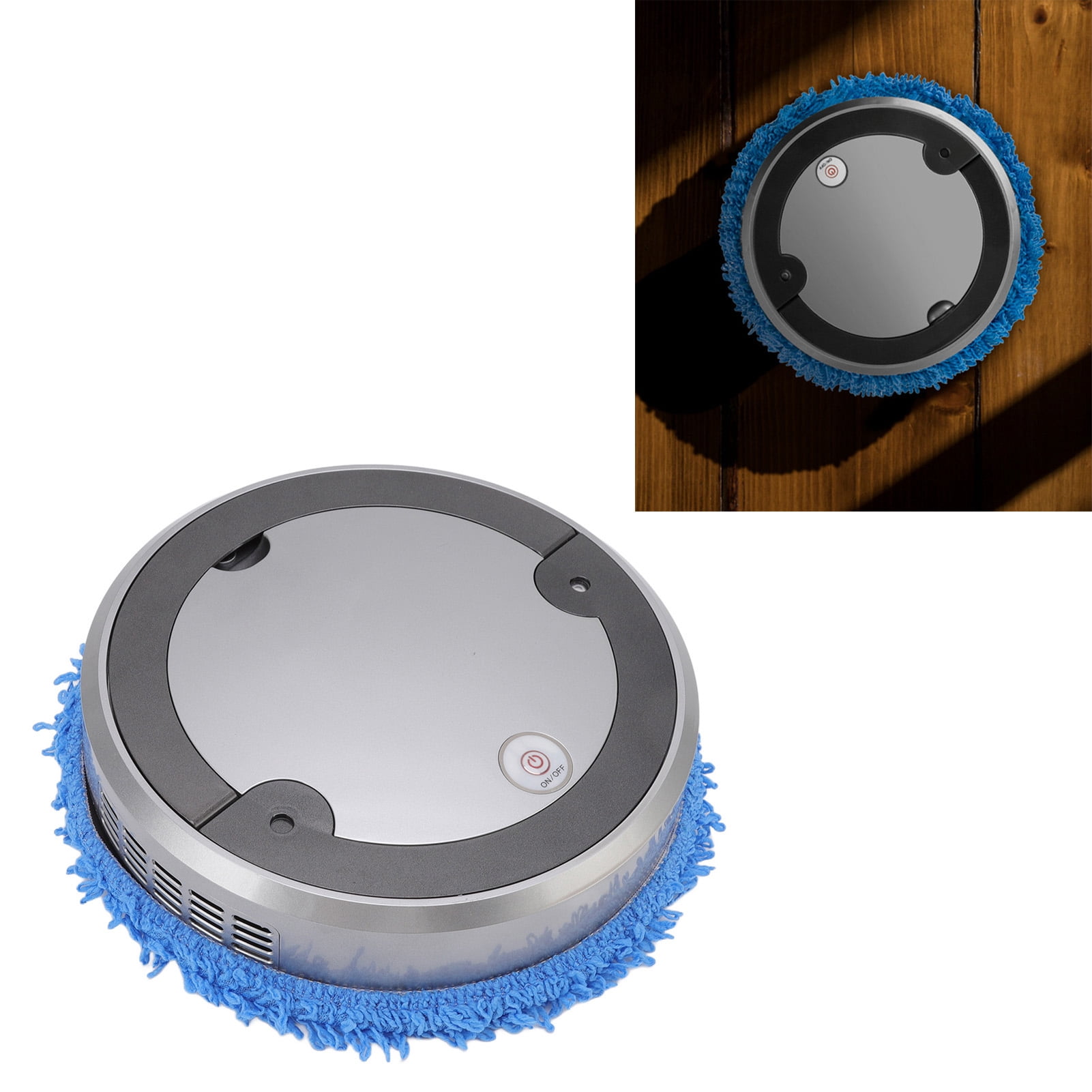BIMZUC Robot Vacuum Cleaner 3-in-1 Sweeping Suction Mopping Sweeper with Spray Humidifier Function, 2400mAh Battery Intelligent Floor Cleaner for Pet Hair and Hard Floors (15.7 inches / 40 cm)