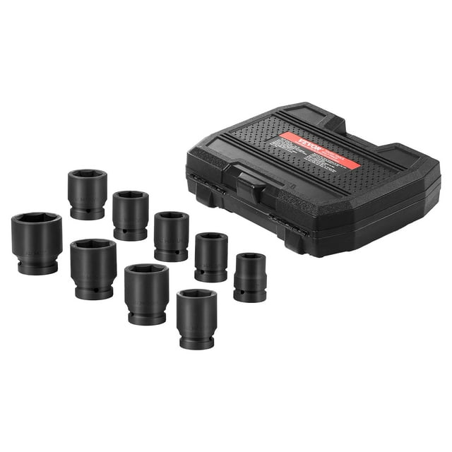 Juego de casquillos de impacto para tuercas de eje VEVOR 1 Drive, 6 puntos, 9 piezas, SAE