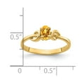 thumbnail image 2 of Solid 14k Yellow Gold 5x3mm Oval Citrine Yellow November Gemstone Engagement Ring Size 5, 2 of 3