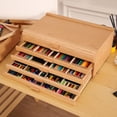 thumbnail image 6 of VISWIN 6-Drawer Wood Artist Supply Storage Box with Detach Dividers-Natural, 6 of 6