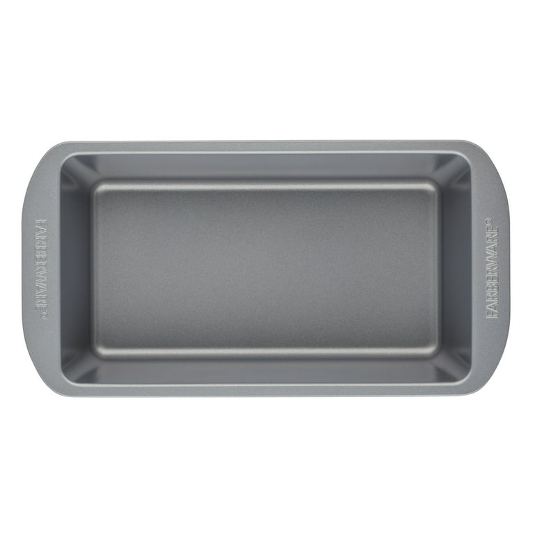 Farberware GoldenBake Bakeware Nonstick Loaf Pan Set, 2-Piece, Gray