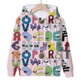 thumbnail image 4 of Sudadera con capucha y estampado de alfabeto de dibujos animados, estilo Harajuku, de manga larga, para niños y niñas, ropa informal para otoño, 4 of 5