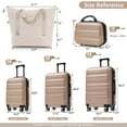 thumbnail image 3 of Hardshell ABS Luggage Set - Carry-On Suitcases with Dual Spinner Wheels,Check-In Sizes for Travel & Business, 3 of 8