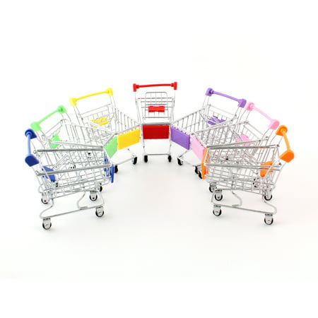 Mini Shopping Cart Toy, Supermarket Hand Cart Shopping Utility Cart Mode Storage