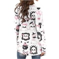thumbnail image 7 of Karymi Blouses for Women Dressy Casual Halloween All Over Print Open Front Cardigan, Long Sleeve Draped Hem Casual Jacket, Spooky Loose Fit Winter Outerwear with Pockets Womens Tops, 7 of 7