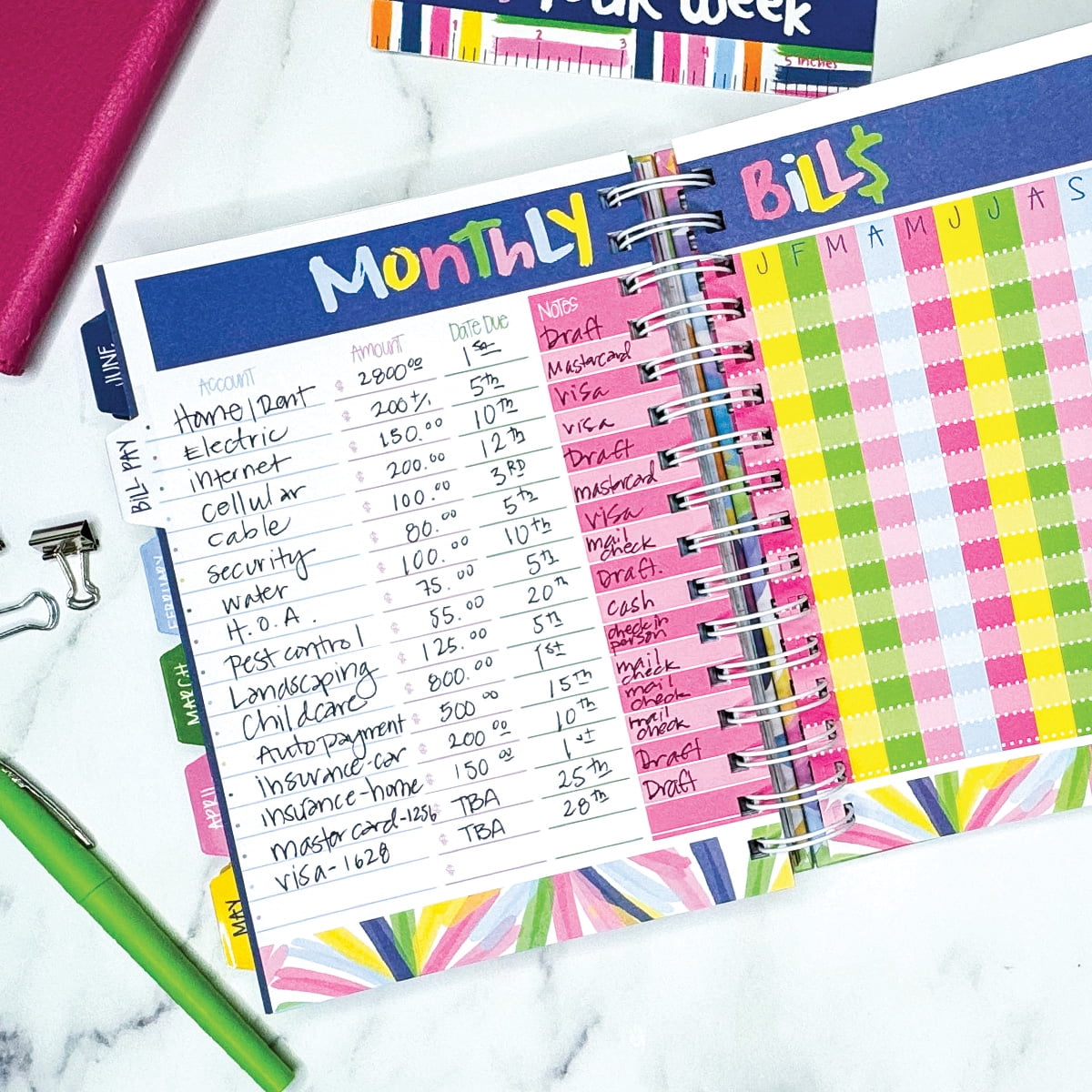 Reminder Binder® Planner Chevi Party (Jan 2026 - June 2027)