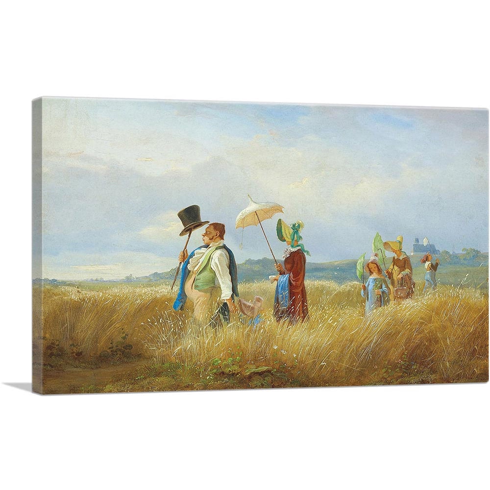 ARTCANVAS Sunday Stroll Canvas Art Print by Carl Spitzweg - Size