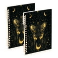 thumbnail image 2 of Mysterious Butterflies and Moon Notebooks 1-subject Journal 60 Sheets A5 College Ruled Paper Detachable Ring 8.3"x5.7", 2 of 8