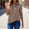 thumbnail image 5 of Womens Half Zip Pullover Sweatshirt Long Sleeve Lapel Quarter Zipper Lightweight Sweatshirts Fall Fashion Tops, 5 of 9