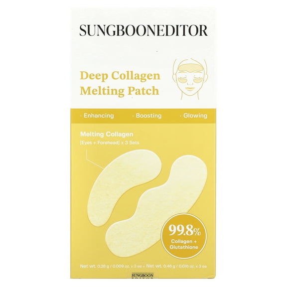 Sungboon Editor Deep Collagen Melting Patch , 3 Sets, 0.016 oz (0.46 g) Each