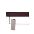 thumbnail image 2 of NAHANCO 12” Kids' Wooden Pant Skirt Hanger, Brushed Chrome Hook and Clips, Low Gloss Mahogany (Pack of 100), 2 of 4