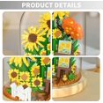 thumbnail image 2 of Girasol, ramo de flores artificiales, bloques de construcción para decoración de habitaciones y oficinas, adultos, regalo del día de San Valentín, 2 of 5