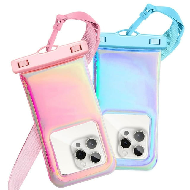 Funda para teléfono Foweroty, impermeable, flotante, 7 pulgadas, iridiscente