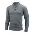 Hfozny Men's Mens Fall Fashion Sweatshirts Solid Color Lapel Shirts