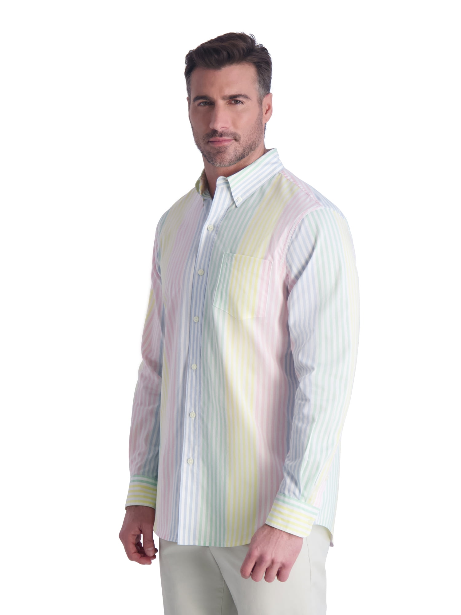 Chaps Men's & Big Men's Seacoast Wash Button Down Oxford Shirt with Long Sleeves, Sizes S-2XL