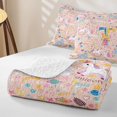 thumbnail image 4 of Castle Fairy Unicorn Letter T Quilt King,Cartoon Magical Horse King Coverlet Set, 4 of 7