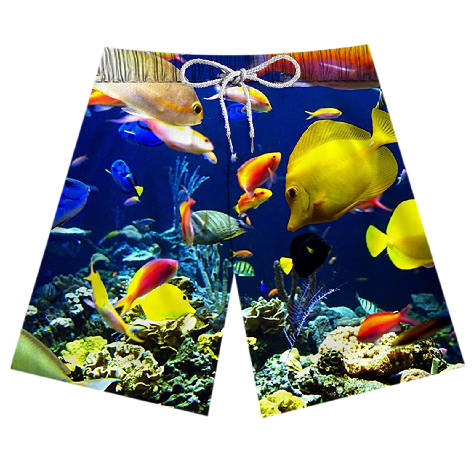 Men's Board Shorts, Quick Dry Swimwear Beach Shorts Printing Elastic ...