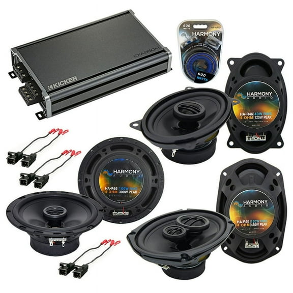 Fits Cadillac DeVille 1988-1989 Speaker Upgrade Harmony Speakers & CXA360.4 Amp