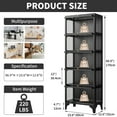 thumbnail image 4 of Foreate 67" 5-Tier Metal Display Cabinet, w/ 3 Side Tempered Glass & RGB LED Light, Heavy Duty Curio Cabinet Shelving Unit Cases for Collectibles Storage Rack, 4 of 9
