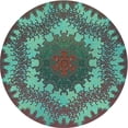 thumbnail image 1 of Ahgly Company Indoor Round Patterned Coffee Brown Area Rugs, 6' Round, 1 of 6