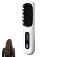 thumbnail image 1 of SharkTRUE Portable Hair Straightening Brush Curling Iron: Uniform Heating, 3 Temperature Settings, For All Hair Types, 1 of 8
