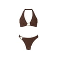 thumbnail image 3 of Bixock Bathing Suits for Women,Tankini Swimsuits for Women,Swimsuits for Women 2 Piece Bikini Swimsuit Solid Color Basic Style All Match Swimwear Swimsuits, 3 of 6