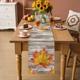 thumbnail image 4 of Table Runners 120 Inches Long Dress Scarves, Maple Leaves Fall Farmhouse Coffee/Dining/Kitchen Table Decor Table Runner for Living Room, Thanksgiving Wooden Botanical Vintage Art 13x120 Inch, 4 of 9