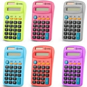 Enday Solar Battery Basic Calculator Essential School Supplies, Multicolor 6 Pack
