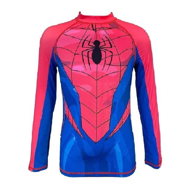 Playera Spiderman De Traje De Baño Para Niño Talla 10 Color Rojo