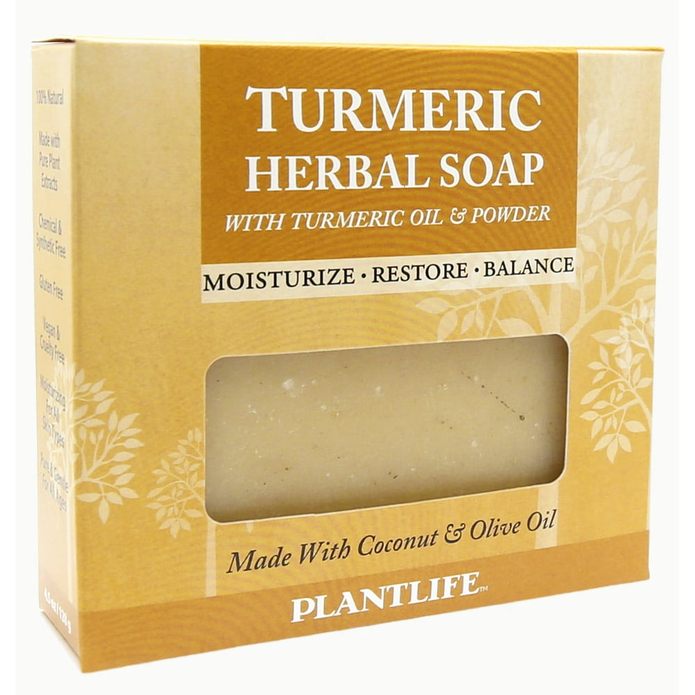Plantlife Turmeric Soap Bar Natural & Vegan Ingredients Moisturizing for Face, Body, Hands