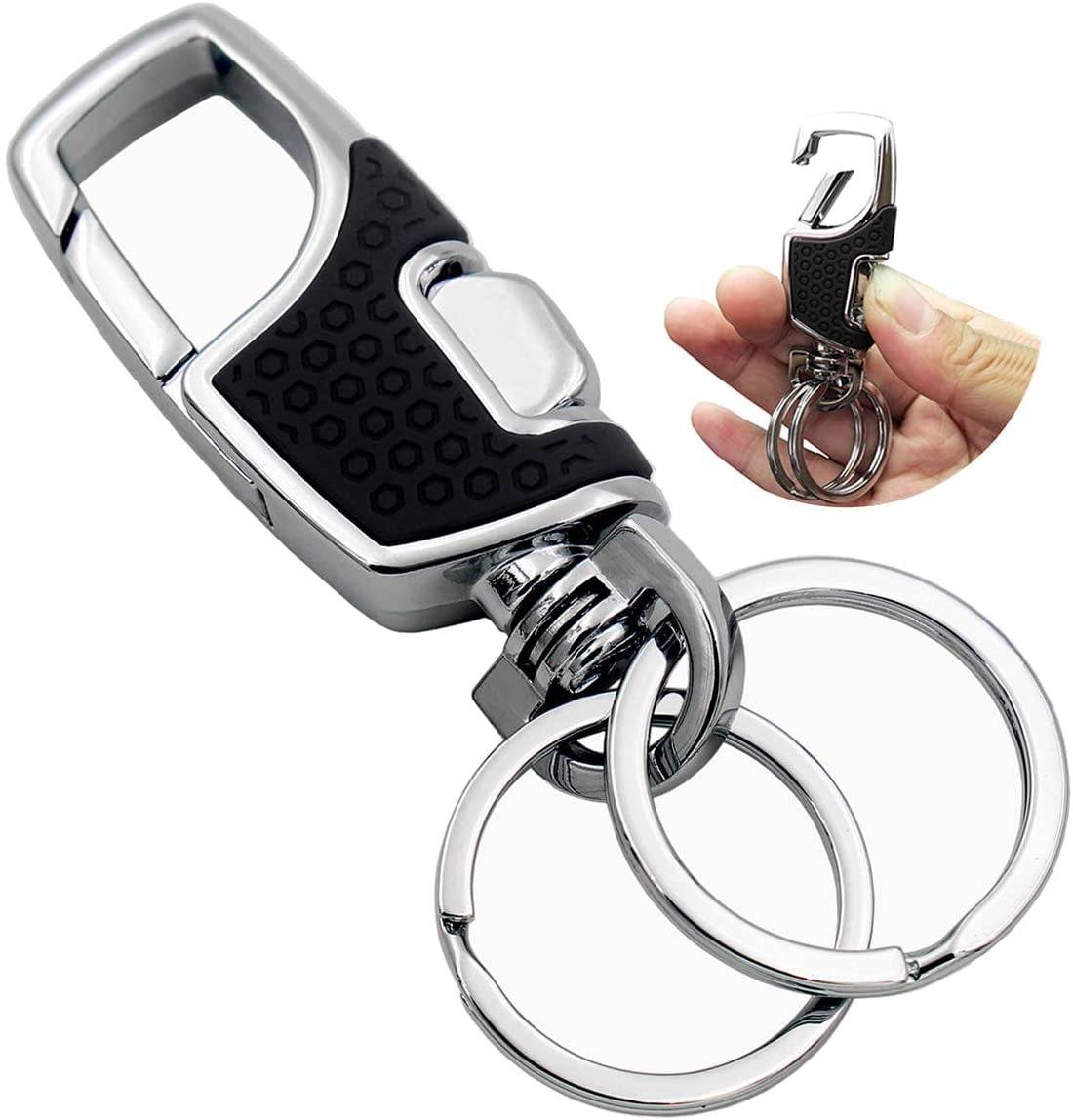 Mtverver Heavy Duty Keychain Opener with 2 Keyrings Car Keychains,  Multifunctional Toolbox for Men and Women Car Keychains