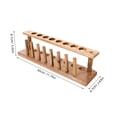 thumbnail image 4 of Gradilla de madera para tubos de ensayo, soporte para tubos de ensayo, gradilla portátil para centrífuga (8 orificios), 4 of 7