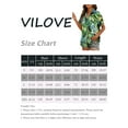 thumbnail image 3 of VILOVE Women Hawaiian Shirts Tropical Floral Printed Lapel Neck Button Down Short Sleeve Summer Cardigan Shirt, 3 of 6