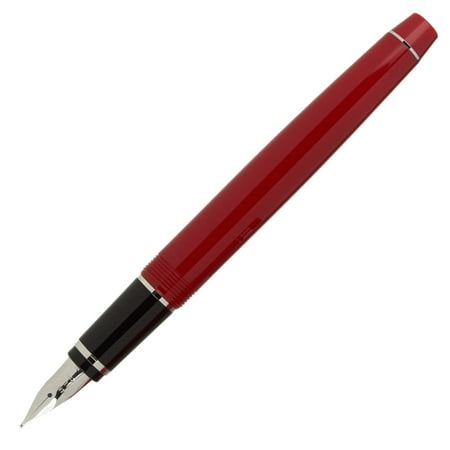 Pilot Falcon Fountain Pen - Red & Rhodium - Soft Flexible Fine
