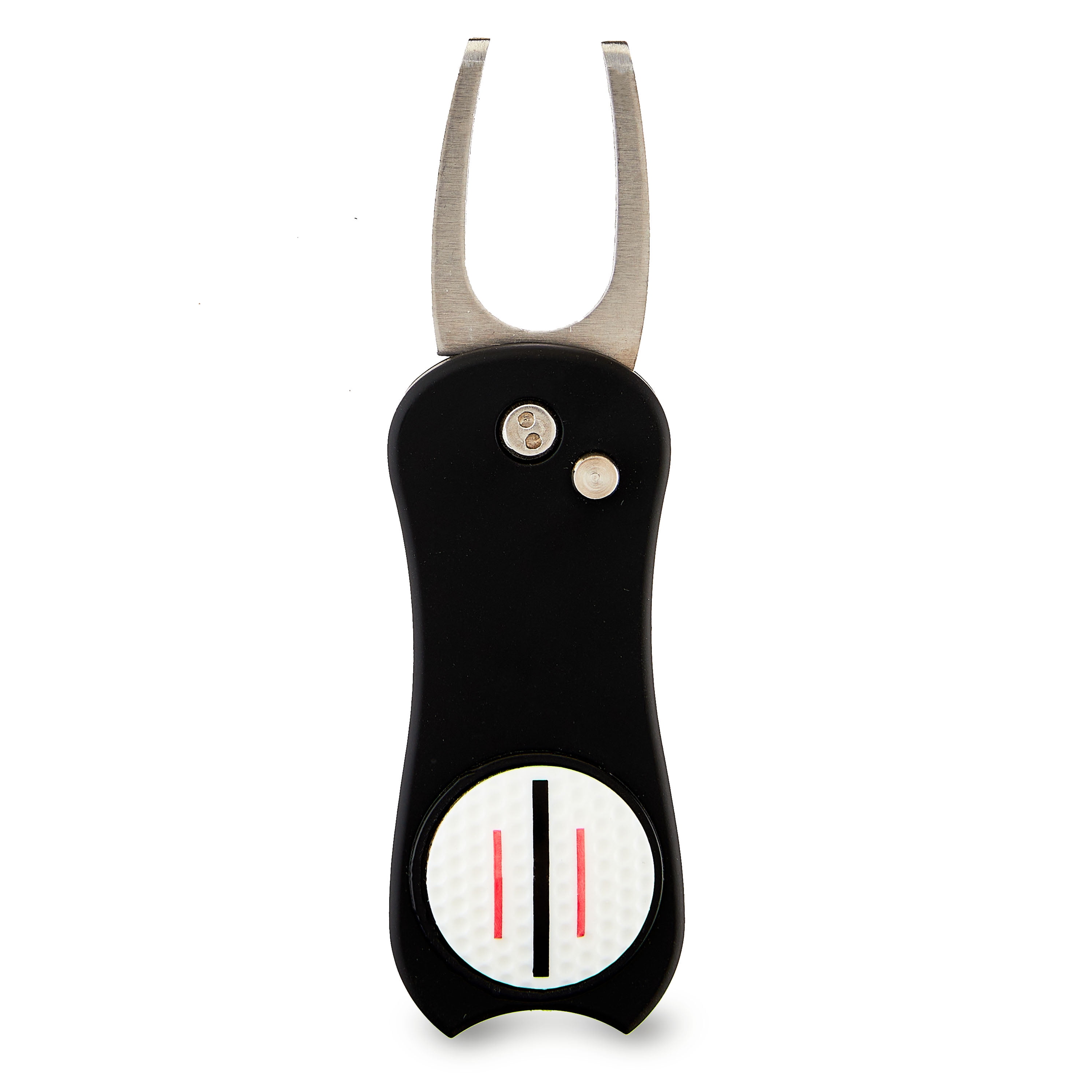 (2 pack) Athletic Works Spring-Assisted Golf Divot Tool with Magnetic Ball Marker – Foldable Golf Repair Tool for Men, Women & Teens