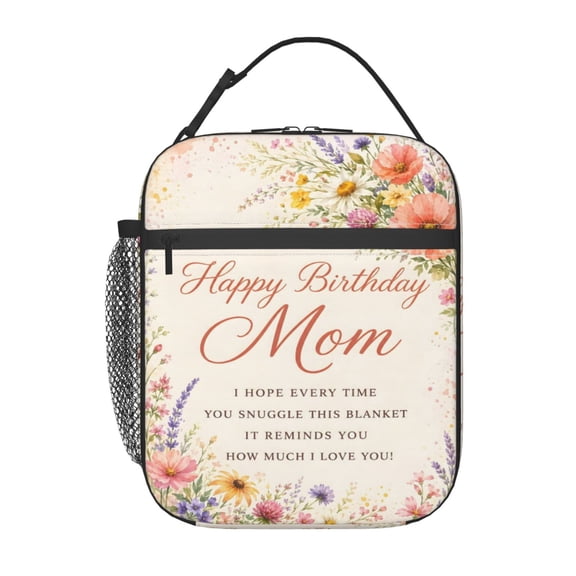 Mom Birthday Gift Lunch Bag Reusable Thermal Lunch Box with Handle for Women and Men