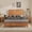 Natural，Queen Size, variant on Solid Wood Bed Frame,Queen Platform Bed Frame with Headboard,Tall Headboard Natural Wood Bed ,No Box Spring Needed,Natural