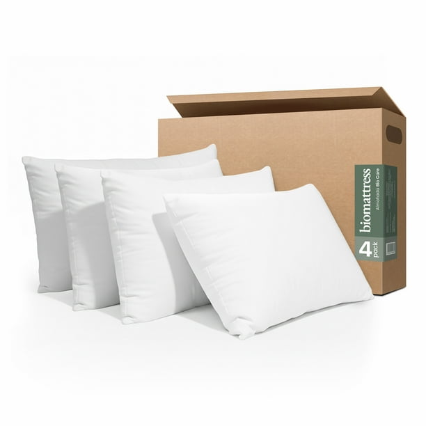Pack 4 Almohadas Bio Mattress con Relleno de Microfibras de Gel Modelo Bio Care Tamaño Estándar