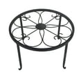 thumbnail image 2 of Support de Pot de Plante Bas Rond en Fer Robuste à une Seule Couche, Support de Plante pour Vase de Jardin Intérieur Extérieur Machine à Boisson Fournitures de Cuisine Supports Accessoires de Contenant de Plante, 2 of 8